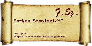 Farkas Szaniszló névjegykártya