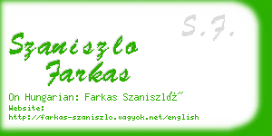 szaniszlo farkas business card